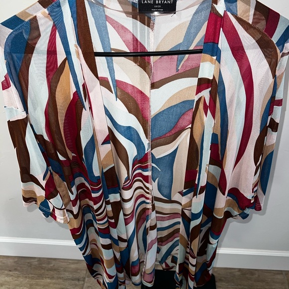 Lane Bryant Multicolor Patterned Kimono - Picture 4 of 4
